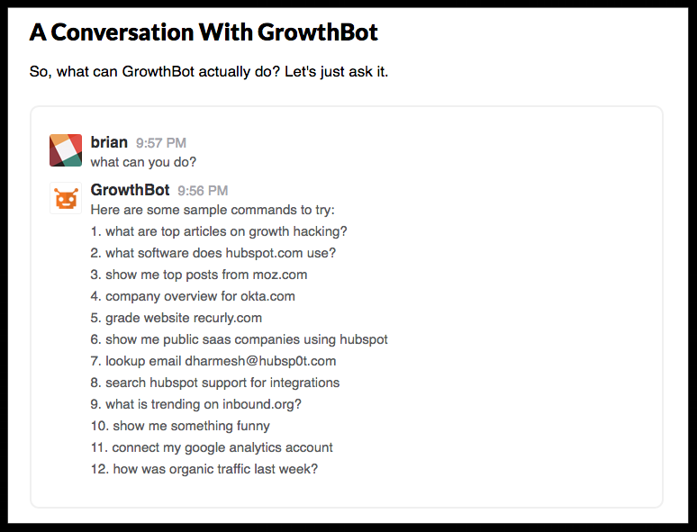 Growthbot inbound marketing tool